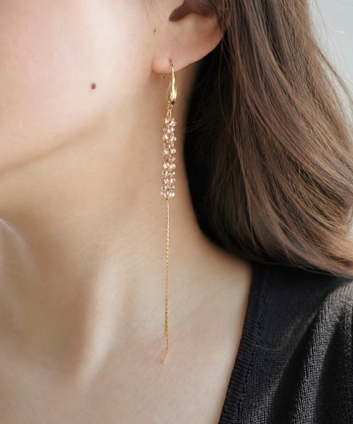 MILIA/クリアロング ピアス【金属アレルギー対応】（ピアス（両耳用