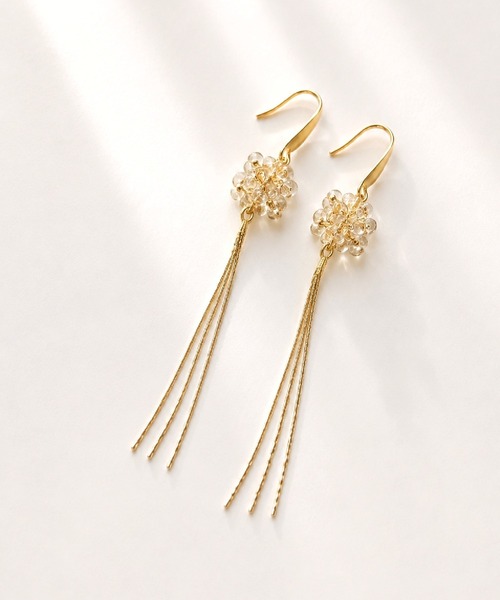 CERCA(チェルカ)の「MILIA/クリアロング ピアス【金属アレルギー対応】(ピアス(両耳用)・レディース・ピンク/クリア・FREE)」の14枚目の写真