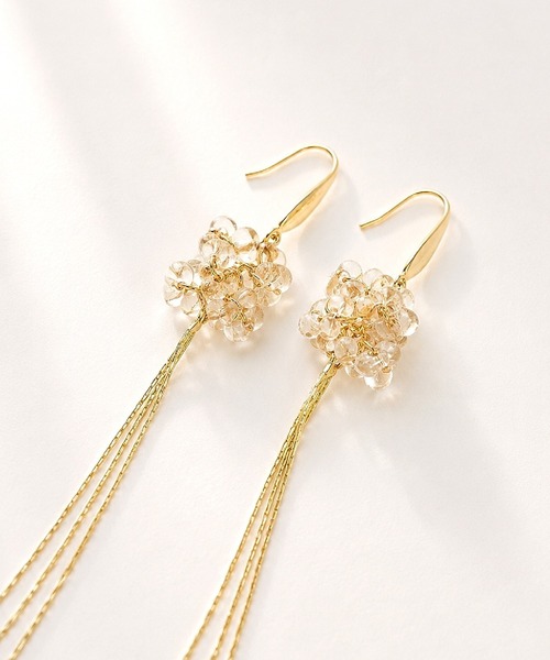CERCA(チェルカ)の「MILIA/クリアロング ピアス【金属アレルギー対応】(ピアス(両耳用)・レディース・ピンク/クリア・FREE)」の15枚目の写真