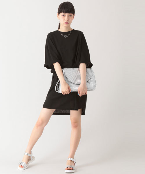 E hyphen world gallery（イーハイフンワールドギャラリー）の「ビッグシルエットワンピース（ワンピース・レディース・ブラック/カーキ/オフホワイト/杢グレー・FREE）」の14枚目の写真