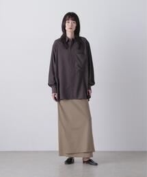 YLEVE / SUPER140's WOOL TROPICAL SKIRT