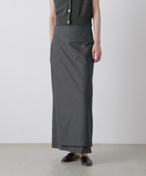 YLEVE(イレーヴ)の「YLEVE / SUPER140's WOOL TROPICAL SKIRT(スカート・レディース・グレー系その他3/ベージュ・1/0)」の3枚目の写真