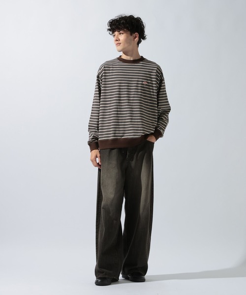 DANTON(ダントン)の「【DANTON(ダントン)】スウェットTシャツ(Tシャツ/カットソー・メンズ・ブラック/ダークブラウン・LARGE)」の6枚目の写真