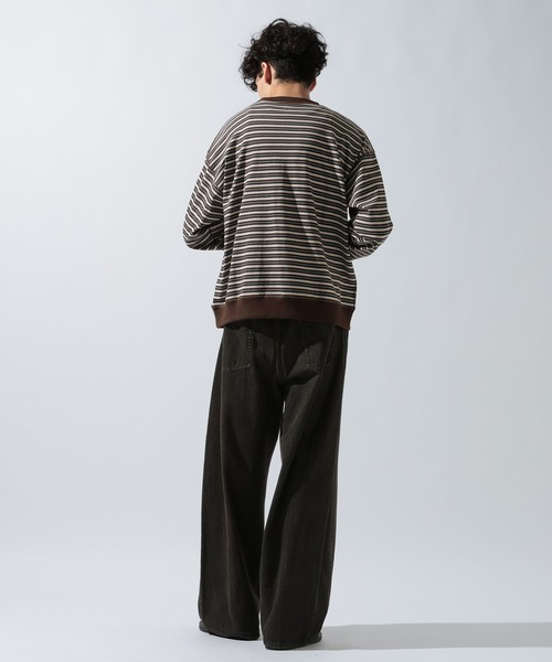 DANTON(ダントン)の「【DANTON(ダントン)】スウェットTシャツ(Tシャツ/カットソー・メンズ・ブラック/ダークブラウン・LARGE)」の7枚目の写真