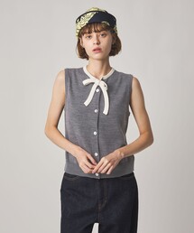 <Steven Alan>ウール タイリボン ノースリーブ ニット