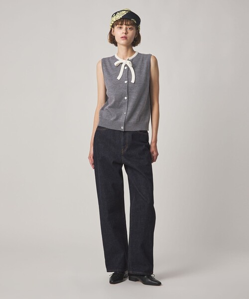 Steven Alan（スティーブンアラン）の「＜Steven Alan＞ウール タイリボン ノースリーブ ニット（ニット/セーター・レディース・ベージュ/グレー系・FREE）」の4枚目の写真