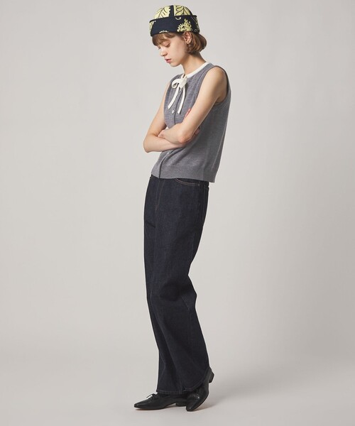 Steven Alan（スティーブンアラン）の「＜Steven Alan＞ウール タイリボン ノースリーブ ニット（ニット/セーター・レディース・ベージュ/グレー系・FREE）」の5枚目の写真