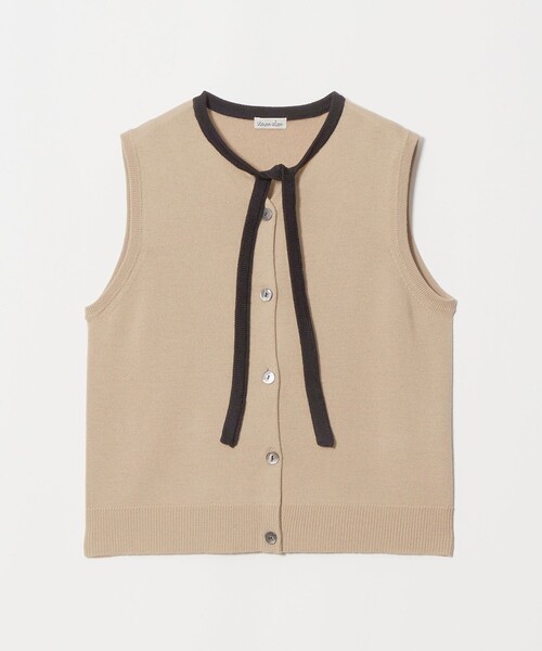 Steven Alan（スティーブンアラン）の「＜Steven Alan＞ウール タイリボン ノースリーブ ニット（ニット/セーター・レディース・ベージュ/グレー系・FREE）」の13枚目の写真