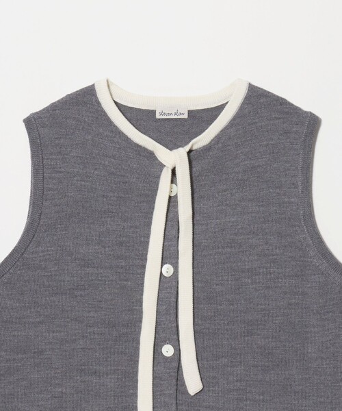 Steven Alan（スティーブンアラン）の「＜Steven Alan＞ウール タイリボン ノースリーブ ニット（ニット/セーター・レディース・ベージュ/グレー系・FREE）」の20枚目の写真