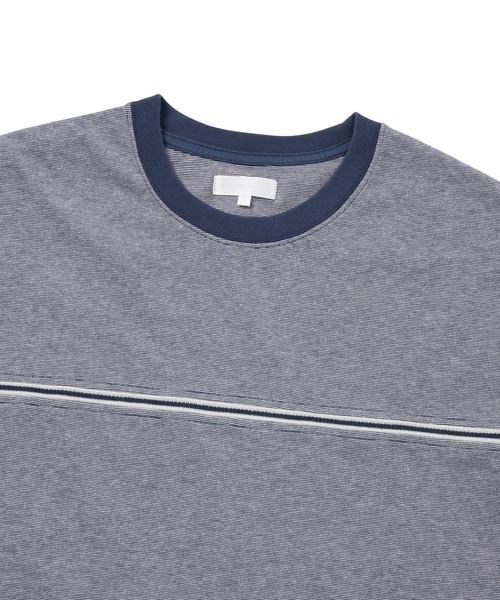 thisisneverthat（ディスイズネバーザット）の「Micro Striped Tee（Tシャツ/カットソー・メンズ・パープル系その他3/ネイビー/グレー・S/XL/L/M）」の6枚目の写真
