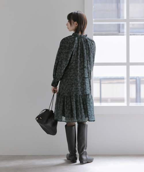 La TOTALITE(ラトータリテ)の「【洗える】プリンテッドミニワンピース(ワンピース・レディース・ブラック系その他/ブラック・FREE)」の11枚目の写真