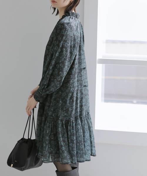 La TOTALITE(ラトータリテ)の「【洗える】プリンテッドミニワンピース(ワンピース・レディース・ブラック系その他/ブラック・FREE)」の13枚目の写真
