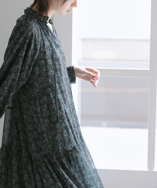 La TOTALITE(ラトータリテ)の「【洗える】プリンテッドミニワンピース(ワンピース・レディース・ブラック系その他/ブラック・FREE)」の14枚目の写真
