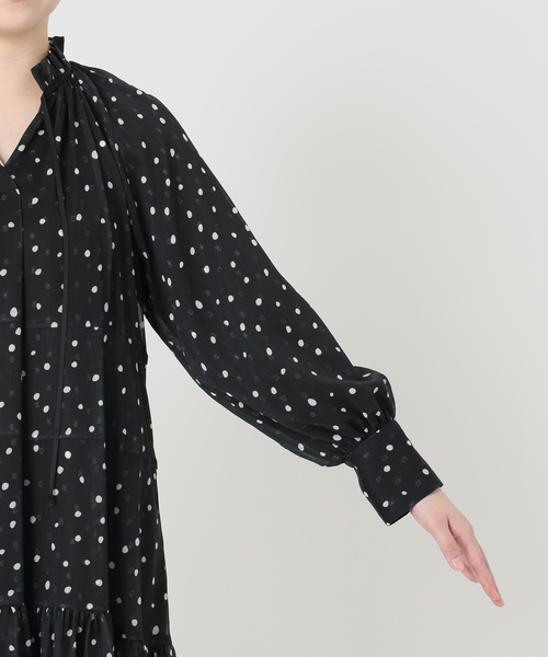 La TOTALITE(ラトータリテ)の「【洗える】プリンテッドミニワンピース(ワンピース・レディース・ブラック系その他/ブラック・FREE)」の19枚目の写真