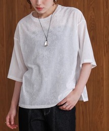 シアーベロア五分袖Ｔシャツ
