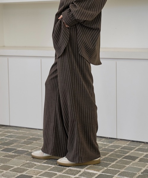 ストライプイージーパンツ