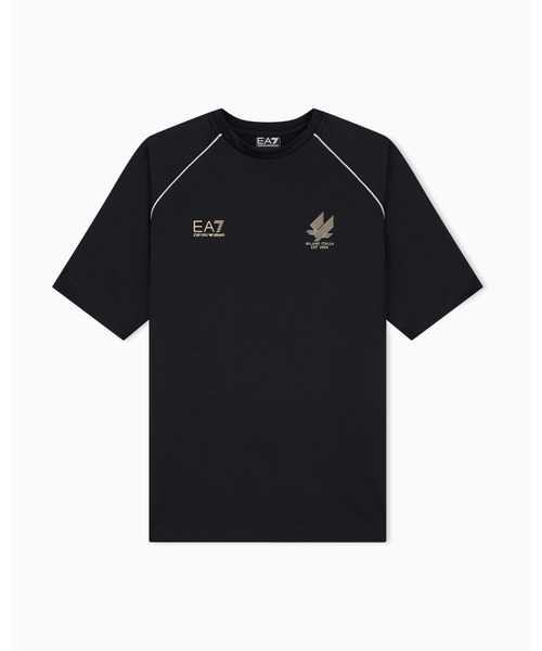 EMPORIO ARMANI EA7（エンポリオアルマーニイーエーセブン）の「<オンライン限定>【エンポリオ アルマーニ EA7】レギュラーフィット Tシャツ ジャージー Soccer サッカー（Tシャツ/カットソー・メンズ・ブラック・SMALL/X-LARGE/X-SMALL/MEDIUM/LARGE）」の6枚目の写真
