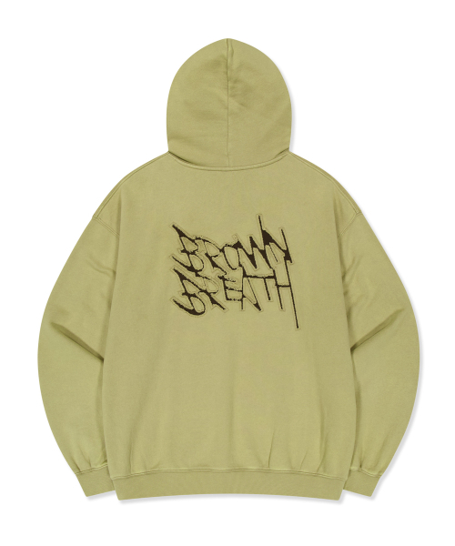 BROWNBREATH（ブラウンブレス）の「ウォッシュドタグフーディー（パーカー・レディース・ダークグレー/ベージュ/ブルー・LARGE/X-LARGE/MEDIUM/SMALL）」の5枚目の写真