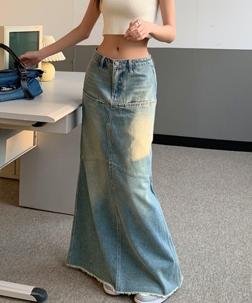 FAVORITO(ファヴォリート)の「デニムマーメイドスカート(スカート・レディース・ブルー・F)」の17枚目の写真