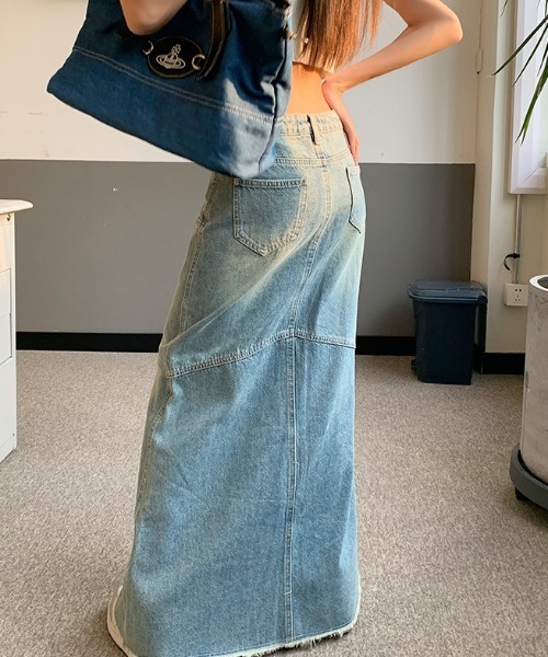 FAVORITO(ファヴォリート)の「デニムマーメイドスカート(スカート・レディース・ブルー・F)」の11枚目の写真