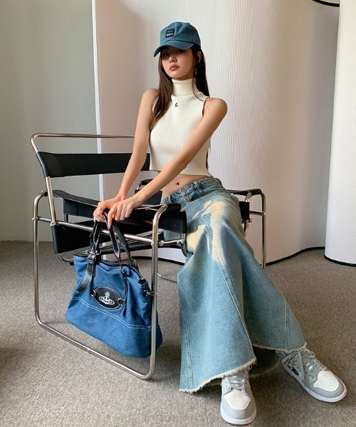 FAVORITO(ファヴォリート)の「デニムマーメイドスカート(スカート・レディース・ブルー・F)」の5枚目の写真