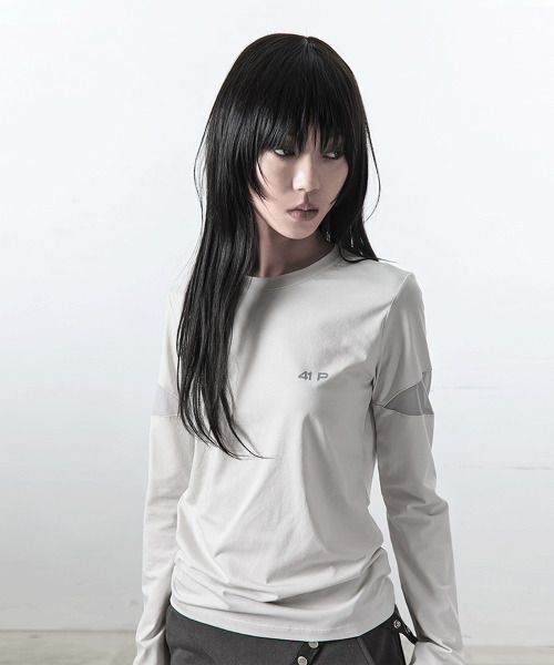 41PRAY(サイルプレイ)の「ピンタックメッシュTシャツ/ライトグレー(Tシャツ/カットソー・レディース・その他・FREE)」の2枚目の写真