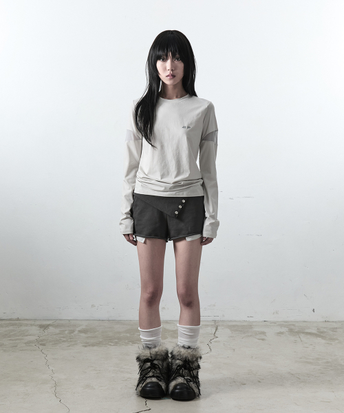 41PRAY(サイルプレイ)の「ピンタックメッシュTシャツ/ライトグレー(Tシャツ/カットソー・レディース・その他・FREE)」の4枚目の写真