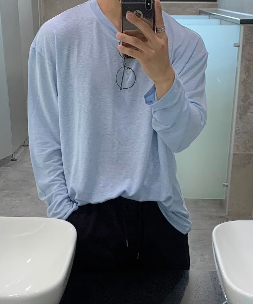 MGV(エムジーヴィー)の「スラブ天竺ソリッドL/Stee(Tシャツ/カットソー・メンズ・オレンジ/ブラック/ホワイト/ブルー/グリーン・MEDIUM/X-LARGE/LARGE)」の1枚目の写真