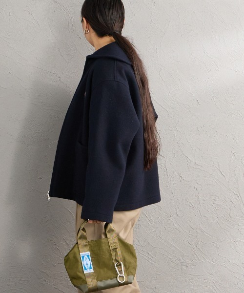 DANTON（ダントン）の「【WEB先行予約】[DANTON/ダントン] ボンディングメルトン ラウンドカラージャケット(WEB限定)（その他アウター・レディース・グレー/ネイビー・36）」の22枚目の写真