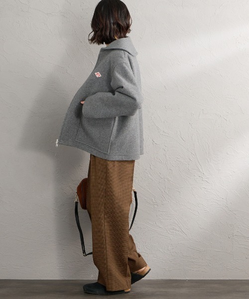 DANTON（ダントン）の「【WEB先行予約】[DANTON/ダントン] ボンディングメルトン ラウンドカラージャケット(WEB限定)（その他アウター・レディース・グレー/ネイビー・36）」の14枚目の写真