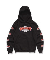 HUF X THRASHER ロゴ フーディー
