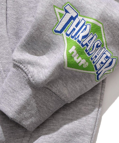 HUF(ハフ)の「HUF X THRASHER ロゴ フーディー(パーカー・メンズ・ブラック/ヘザーグレー・LARGE/MEDIUM/X-LARGE)」の3枚目の写真
