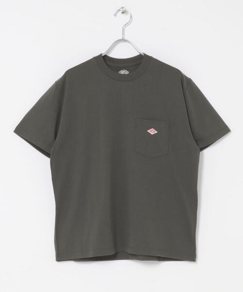 DANTON(ダントン)の「DANTON POCKET T-SHIRTS(Tシャツ/カットソー・レディース・ライトグレー・SMALL)」の1枚目の写真