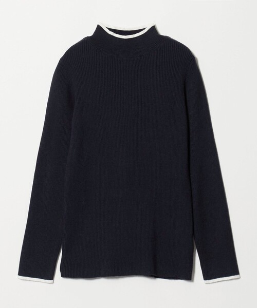 A DAY IN THE LIFE UNITED ARROWS(アデイインザライフユナイテッドアローズ)の「リブ バイカラー ハイネックニット ‐ウォッシャブル‐<A DAY IN THE LIFE>(ニット/セーター・レディース・オフホワイト/ブラック/ベージュ/ネイビー・FREE)」の1枚目の写真