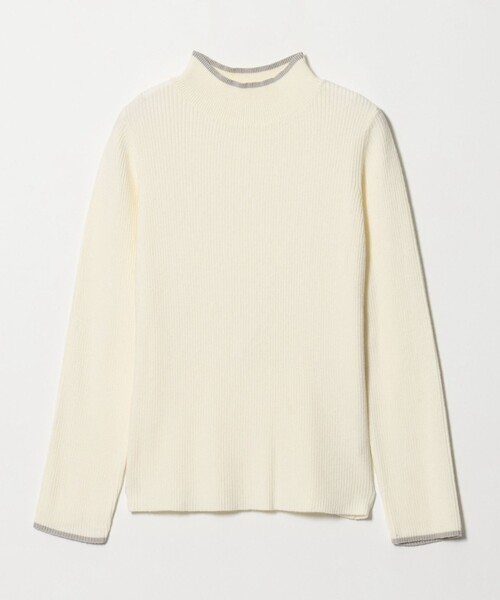 A DAY IN THE LIFE UNITED ARROWS(アデイインザライフユナイテッドアローズ)の「リブ バイカラー ハイネックニット ‐ウォッシャブル‐<A DAY IN THE LIFE>(ニット/セーター・レディース・オフホワイト/ブラック/ベージュ/ネイビー・FREE)」の2枚目の写真