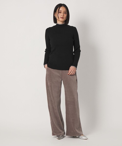 A DAY IN THE LIFE UNITED ARROWS(アデイインザライフユナイテッドアローズ)の「リブ バイカラー ハイネックニット ‐ウォッシャブル‐<A DAY IN THE LIFE>(ニット/セーター・レディース・オフホワイト/ブラック/ベージュ/ネイビー・FREE)」の6枚目の写真