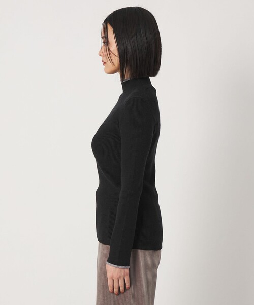 A DAY IN THE LIFE UNITED ARROWS(アデイインザライフユナイテッドアローズ)の「リブ バイカラー ハイネックニット ‐ウォッシャブル‐<A DAY IN THE LIFE>(ニット/セーター・レディース・オフホワイト/ブラック/ベージュ/ネイビー・FREE)」の8枚目の写真
