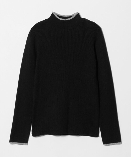 A DAY IN THE LIFE UNITED ARROWS(アデイインザライフユナイテッドアローズ)の「リブ バイカラー ハイネックニット ‐ウォッシャブル‐<A DAY IN THE LIFE>(ニット/セーター・レディース・オフホワイト/ブラック/ベージュ/ネイビー・FREE)」の18枚目の写真