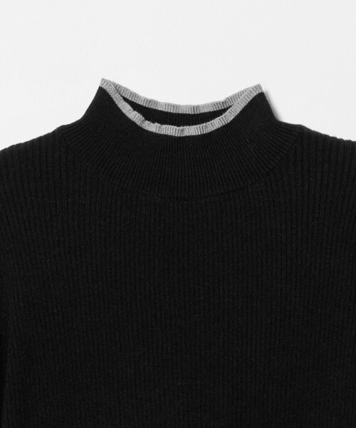 A DAY IN THE LIFE UNITED ARROWS(アデイインザライフユナイテッドアローズ)の「リブ バイカラー ハイネックニット ‐ウォッシャブル‐<A DAY IN THE LIFE>(ニット/セーター・レディース・オフホワイト/ブラック/ベージュ/ネイビー・FREE)」の19枚目の写真