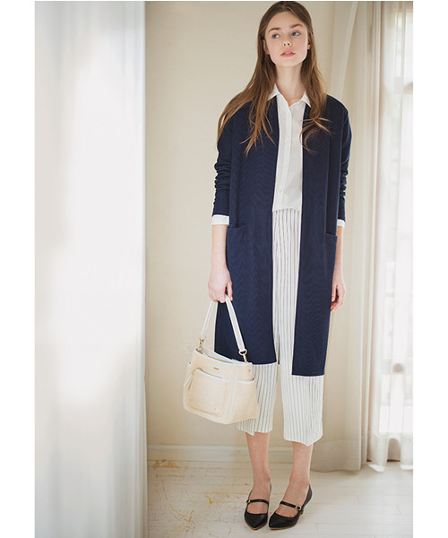 grove（グローブ）の「サカリバロングカーディガン（カーディガン/ボレロ・レディース・グレー/ブルー/ホワイト/ブラウン/ブルー系1・02/03）」の5枚目の写真