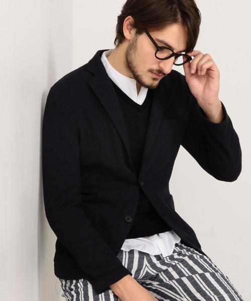 UNITED ARROWS（ユナイテッドアローズ）の「BAS ジャージー ジャケット◆（テーラードジャケット・メンズ・ホワイト/グレー/ネイビー・MEDIUM/LARGE/X-LARGE）」の5枚目の写真