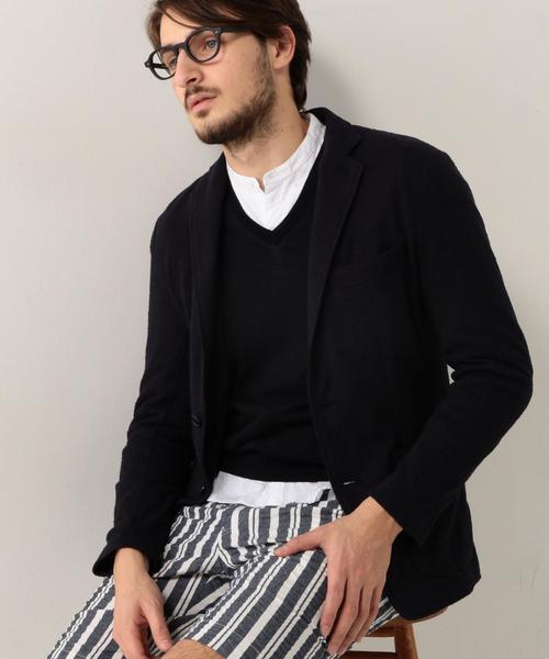 UNITED ARROWS（ユナイテッドアローズ）の「BAS ジャージー ジャケット◆（テーラードジャケット・メンズ・ホワイト/グレー/ネイビー・MEDIUM/LARGE/X-LARGE）」の4枚目の写真