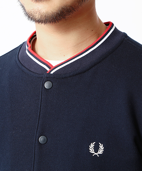 FRED PERRY（フレッドペリー）の「FRED PERRY×BEAMS / 別注 裏毛クルーカーディガン（カーディガン/ボレロ・メンズ・ネイビー/グレー・SMALL/MEDIUM/X-SMALL）」の9枚目の写真