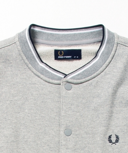 FRED PERRY（フレッドペリー）の「FRED PERRY×BEAMS / 別注 裏毛クルーカーディガン（カーディガン/ボレロ・メンズ・ネイビー/グレー・SMALL/MEDIUM/X-SMALL）」の13枚目の写真