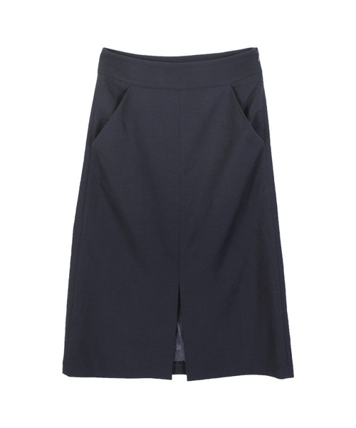 titivate（ティティベイト）の「ﾌﾛﾝﾄｽﾘｯﾄ台形ｽｶｰﾄ（スカート・レディース・ブラック/キャメル/ワイン/ネイビー・S/M/L）」の2枚目の写真