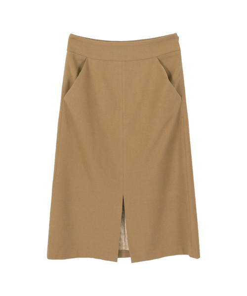 titivate（ティティベイト）の「ﾌﾛﾝﾄｽﾘｯﾄ台形ｽｶｰﾄ（スカート・レディース・ブラック/キャメル/ワイン/ネイビー・S/M/L）」の3枚目の写真