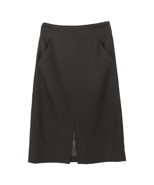 titivate（ティティベイト）の「ﾌﾛﾝﾄｽﾘｯﾄ台形ｽｶｰﾄ（スカート・レディース・ブラック/キャメル/ワイン/ネイビー・S/M/L）」の9枚目の写真