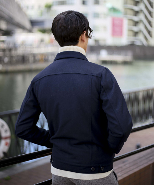 Denime（ドゥニーム）の「メルトンG-ジャン（ブルゾン・メンズ・グレー/ダークグリーン/ネイビー・SMALL/LARGE/X-LARGE/MEDIUM）」の9枚目の写真