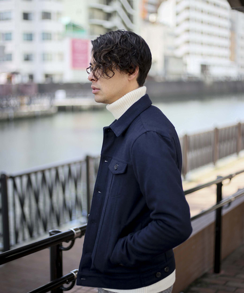 Denime（ドゥニーム）の「メルトンG-ジャン（ブルゾン・メンズ・グレー/ダークグリーン/ネイビー・SMALL/LARGE/X-LARGE/MEDIUM）」の10枚目の写真