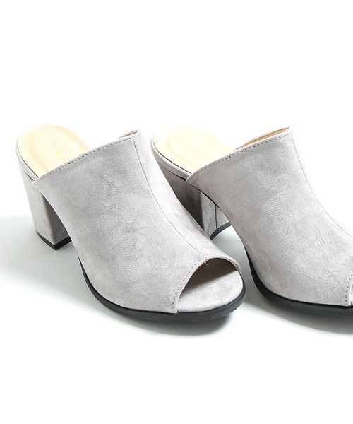 WEGO(ウィゴー)の「WEGO/スエードミュールサンダル(サンダル・レディース・ブラック/オレンジ/イエロー/ピンク/グレー/グリーン/ブラウン/インディゴブルー・MEDIUM/LARGE)」の3枚目の写真